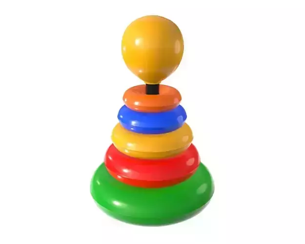 Pyramid colored toy 3D model