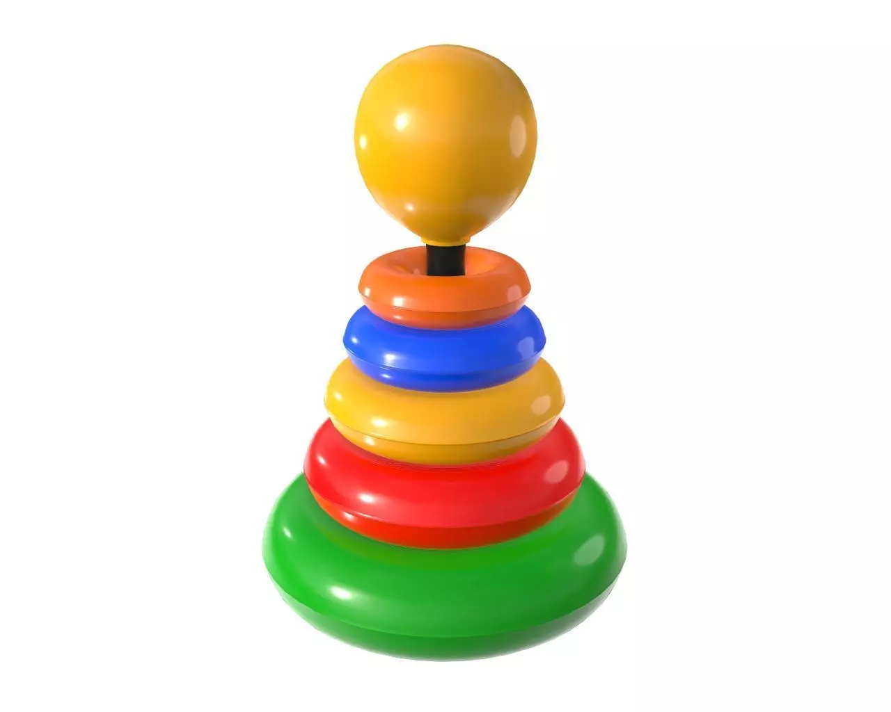 Pyramid colored toy 3D model_0