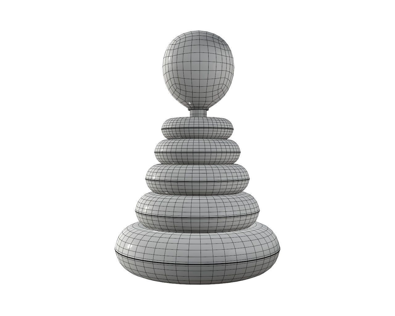 Pyramid colored toy 3D model_6