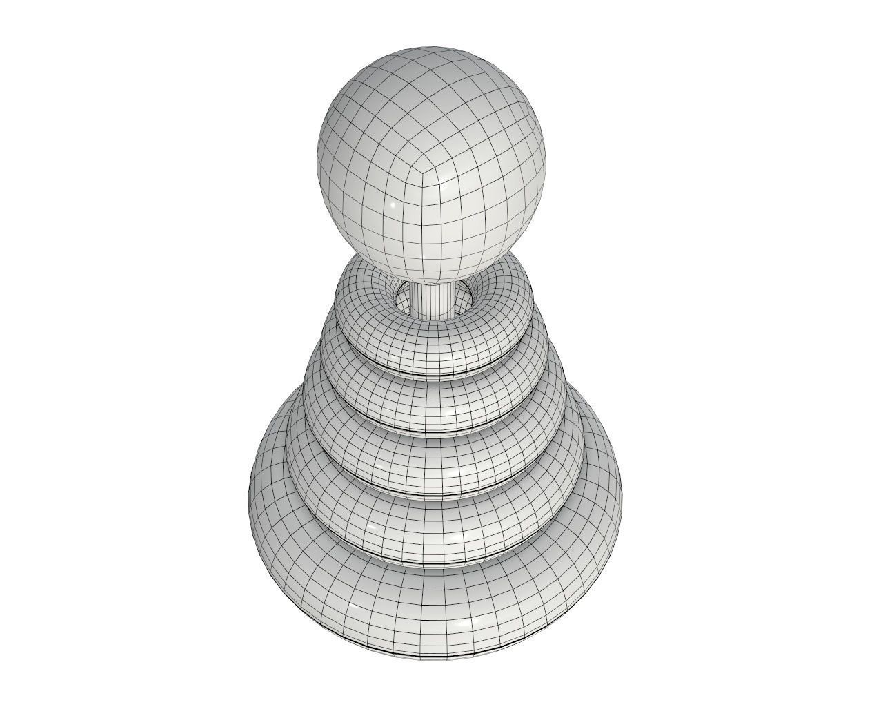 Pyramid colored toy 3D model_7