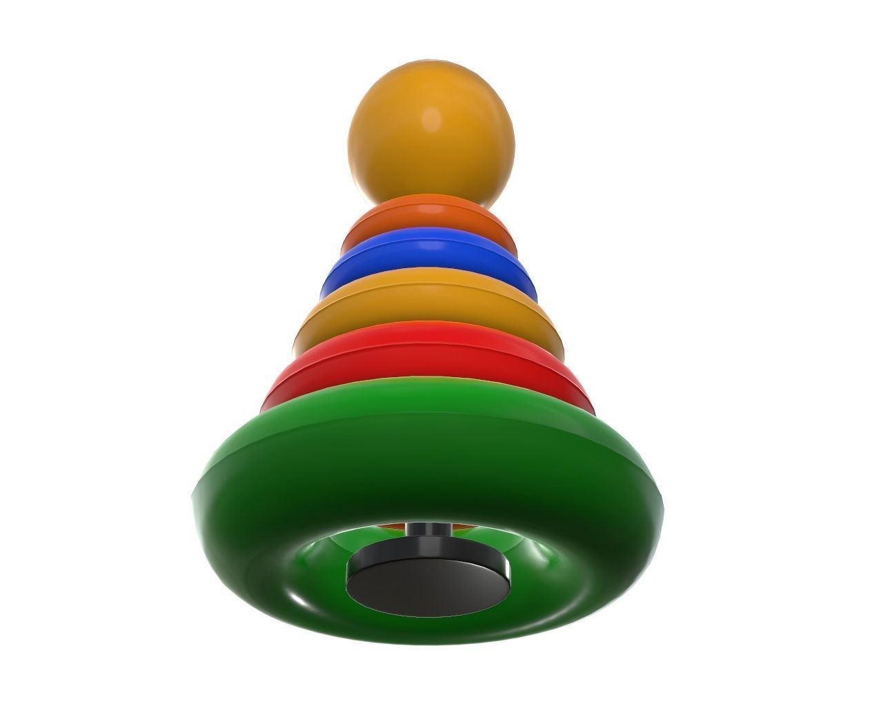 Pyramid colored toy 3D model_4