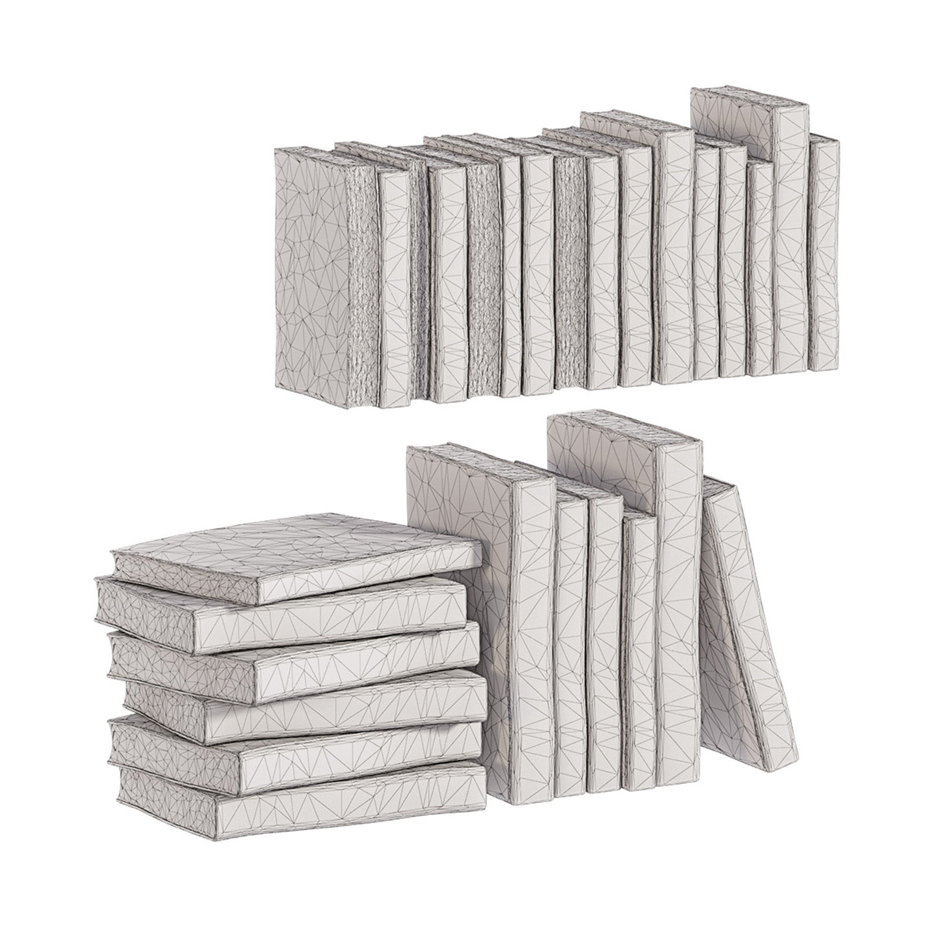 L3DV02G04 - books set 3D model_5