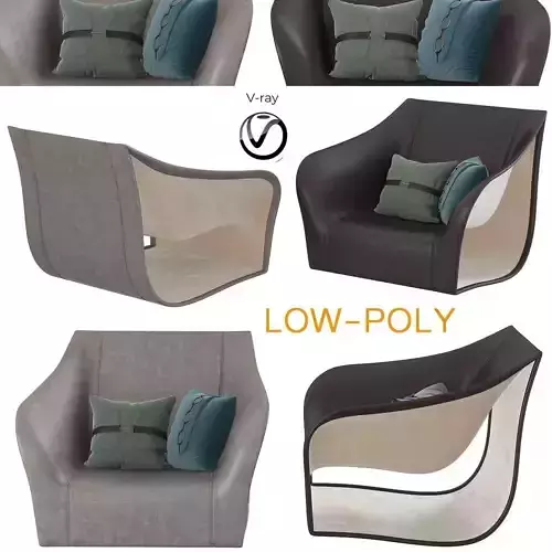 Split Chairs Alex Hull Split 3d model