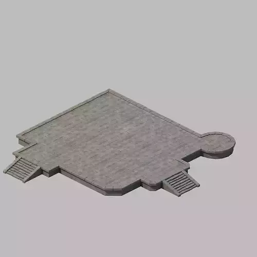 Game Building - blacksmith ground 01 3D model