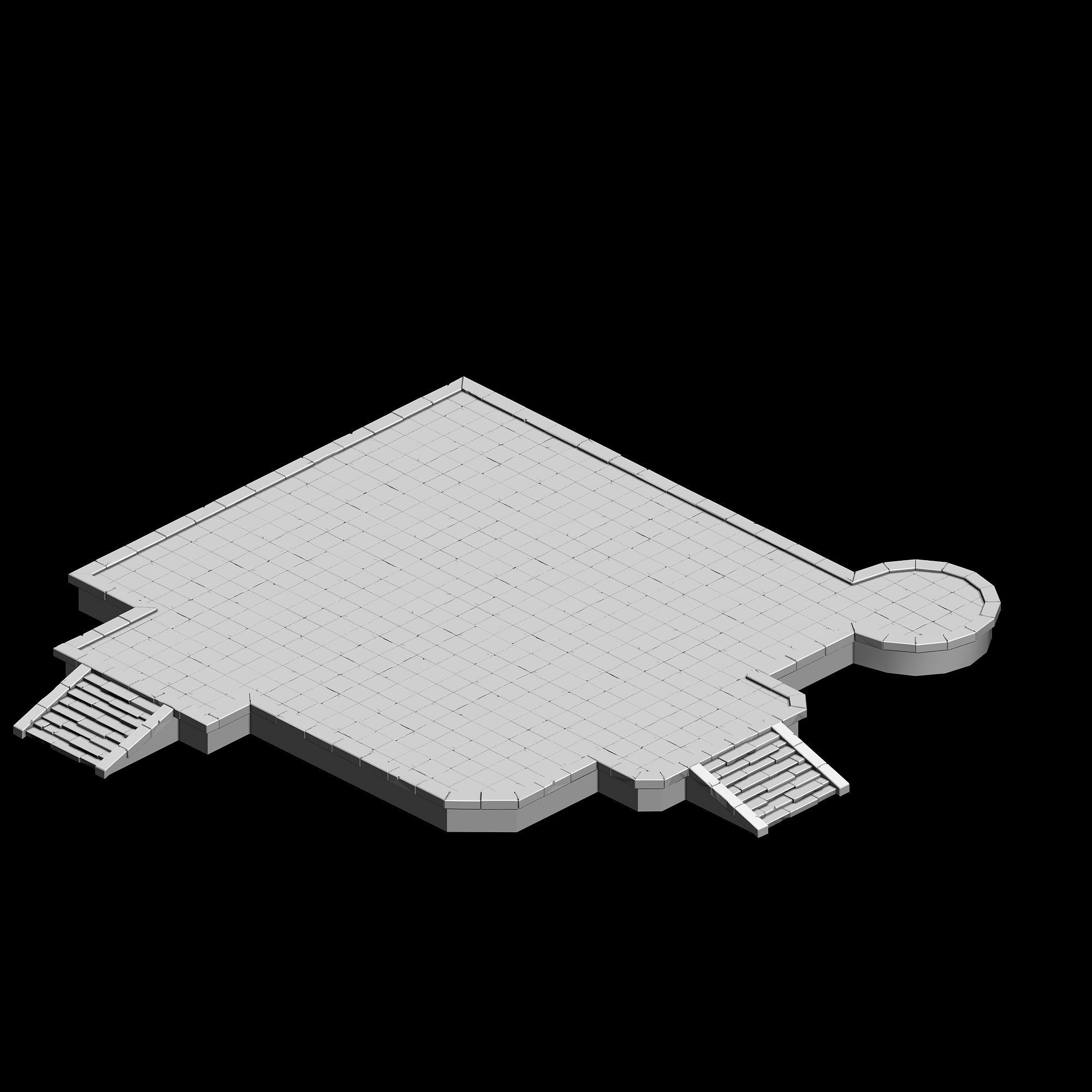 Game Building - blacksmith ground 01 3D model_2