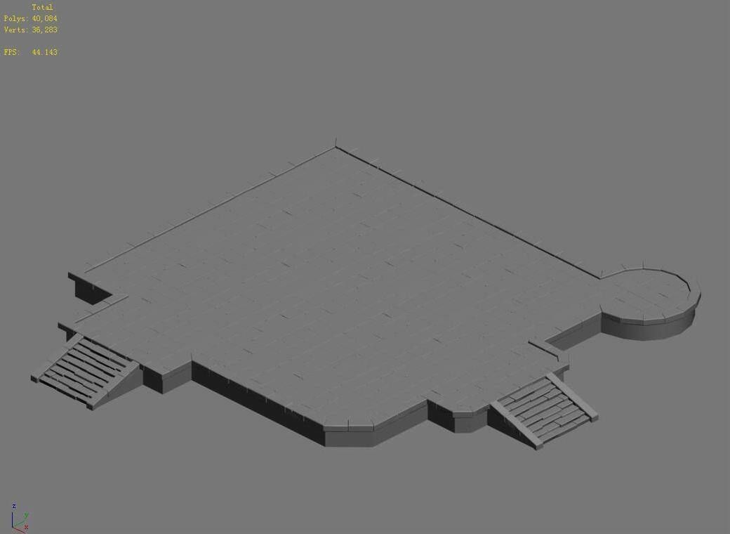 Game Building - blacksmith ground 01 3D model_5