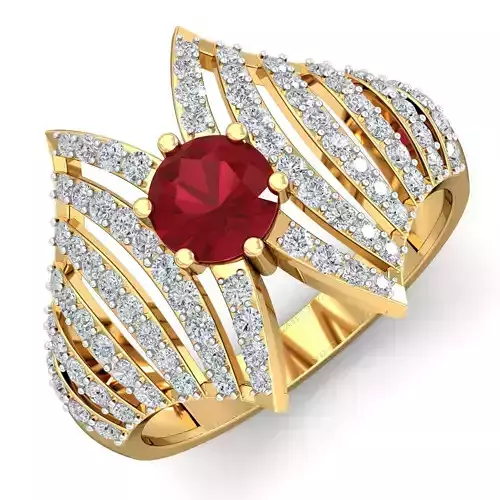Women cocktail ring 3dm stl render detail  3D print model
