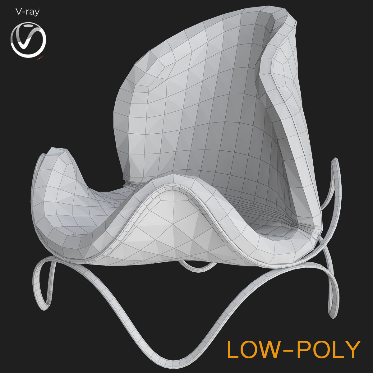 Modern Chair 3d model Low-poly 3D model_2