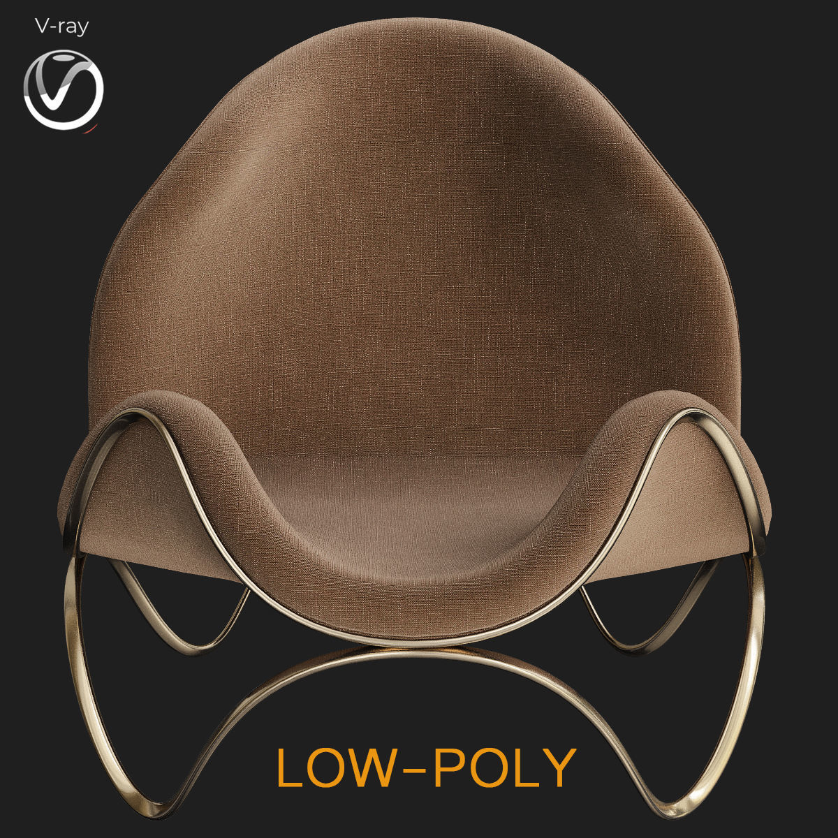 Modern Chair 3d model Low-poly 3D model_1