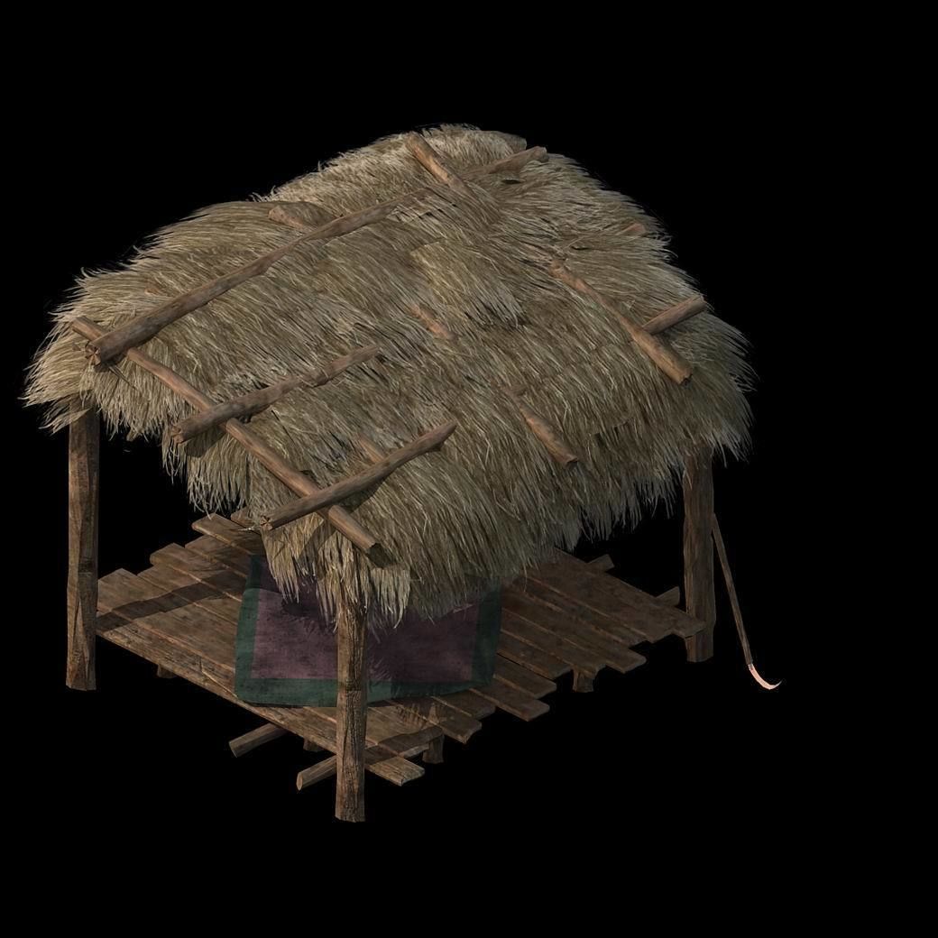 Game Building - Cottages 011 3D model_1