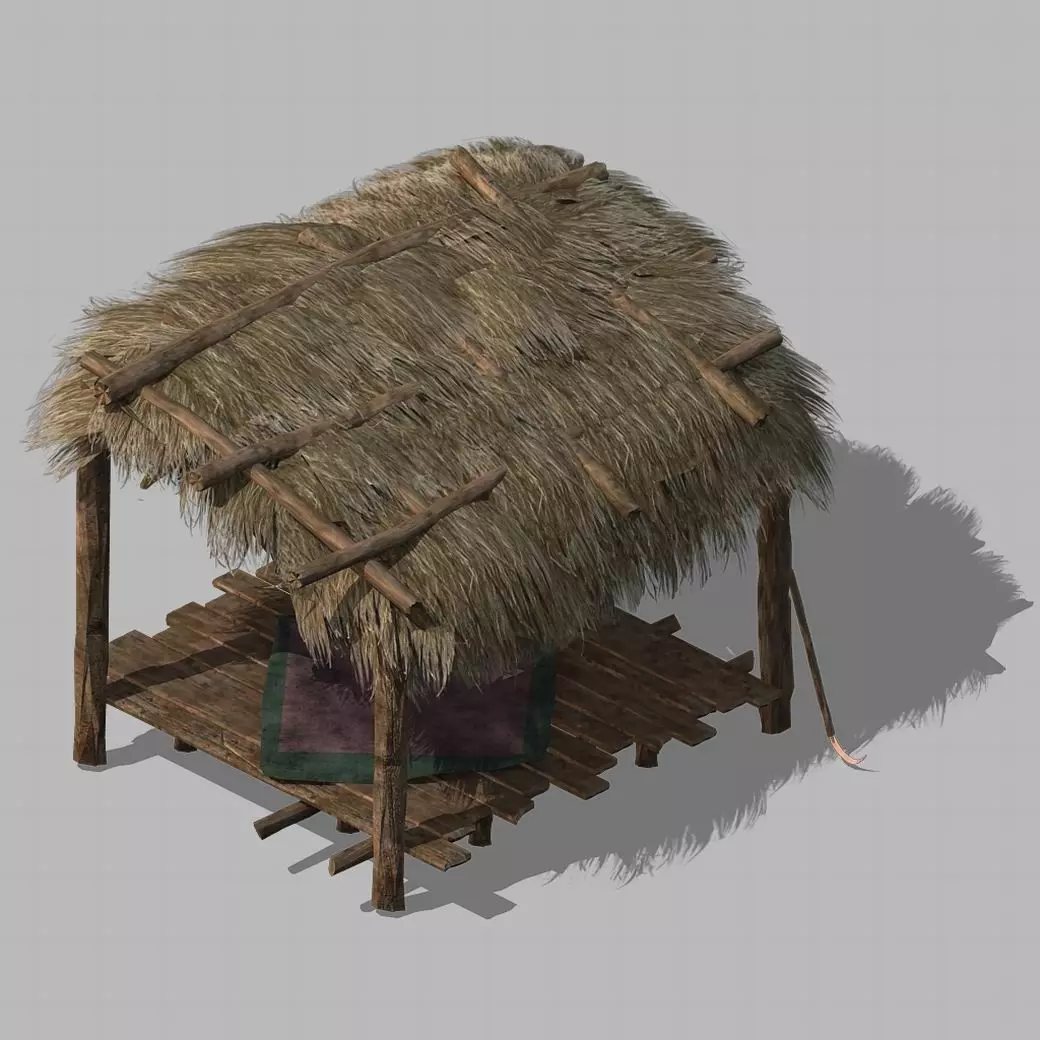 Game Building - Cottages 011 3D model_0