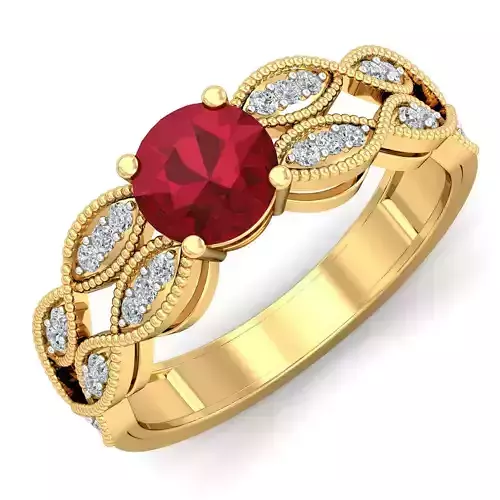 Women cocktail ring 3dm stl render detail  3D print model