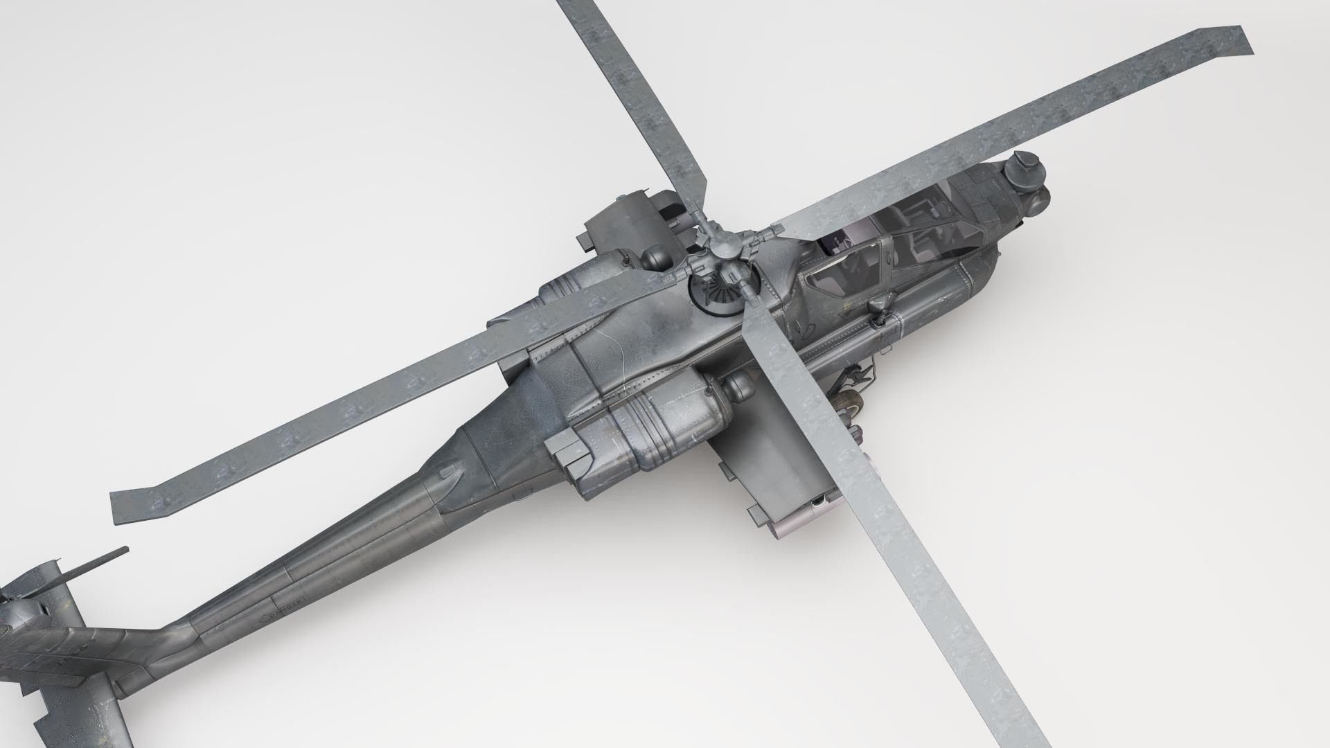 AH-64 Apache Helicopter 3D model_8