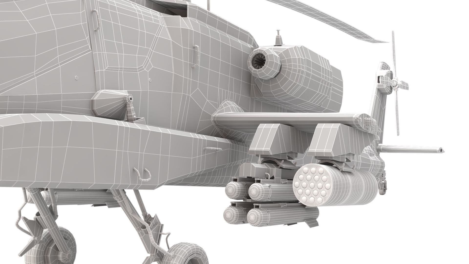 AH-64 Apache Helicopter 3D model_12