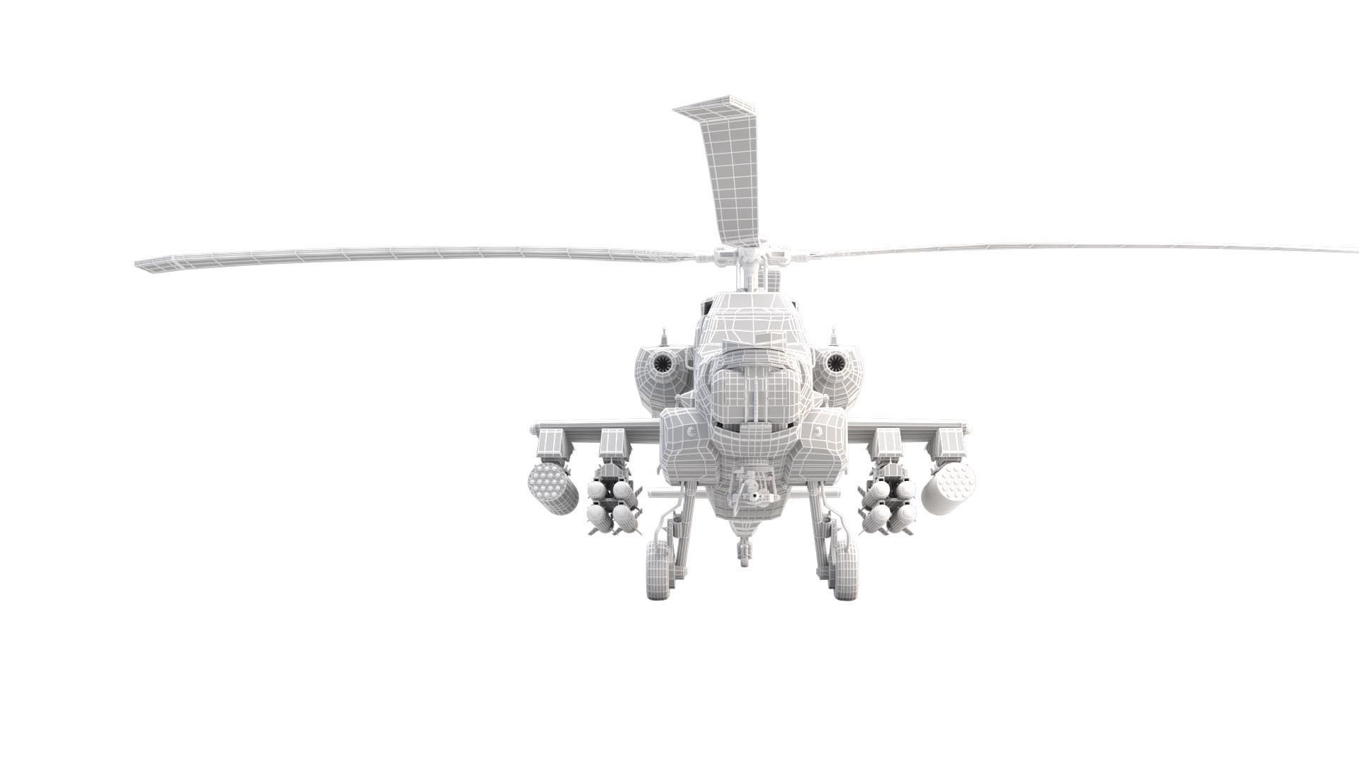 AH-64 Apache Helicopter 3D model_10