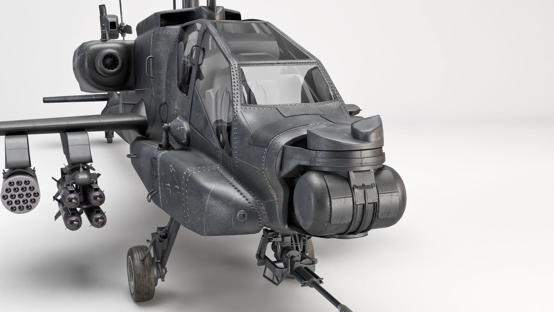 AH-64 Apache Helicopter 3D model_6