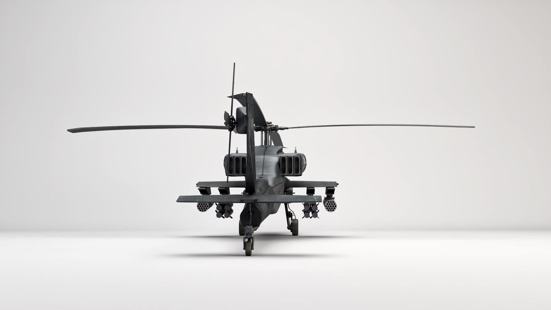 AH-64 Apache Helicopter 3D model_4