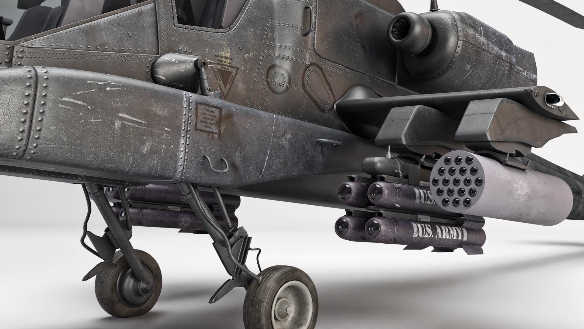 AH-64 Apache Helicopter 3D model_5