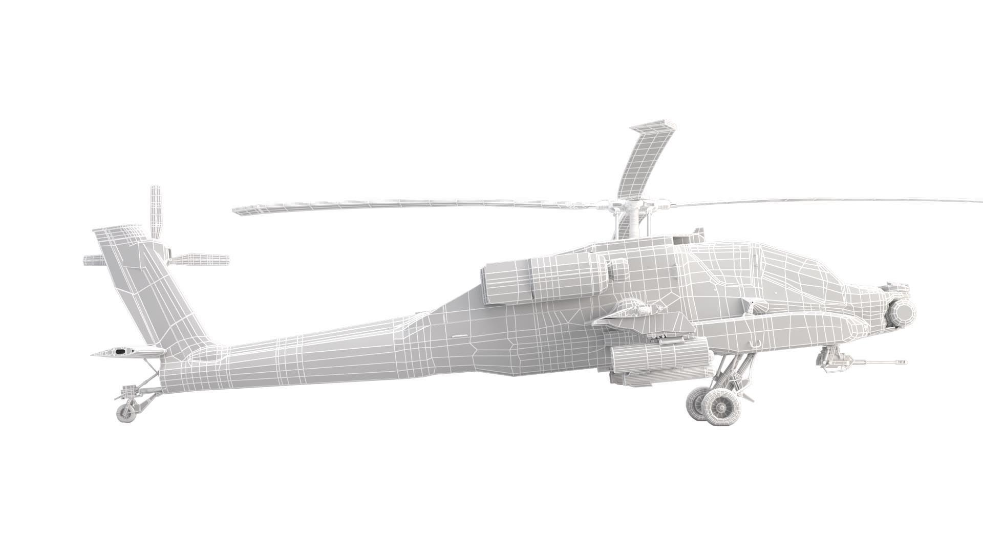 AH-64 Apache Helicopter 3D model_11