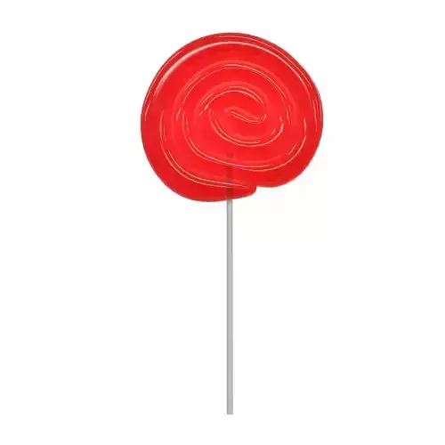 Red lollipop swirl 3D model