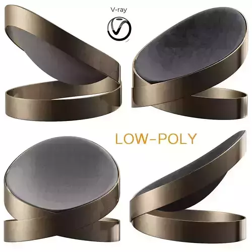 The Relax Lounge Chair by Kamil Kurka 3d model Low-poly 3D model