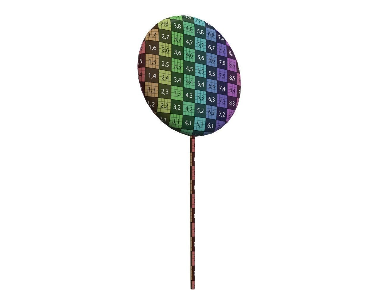 Round lollipop on stick 3D model_9