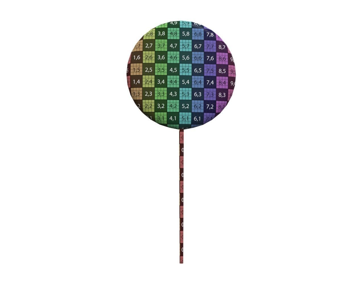 Round lollipop on stick 3D model_10