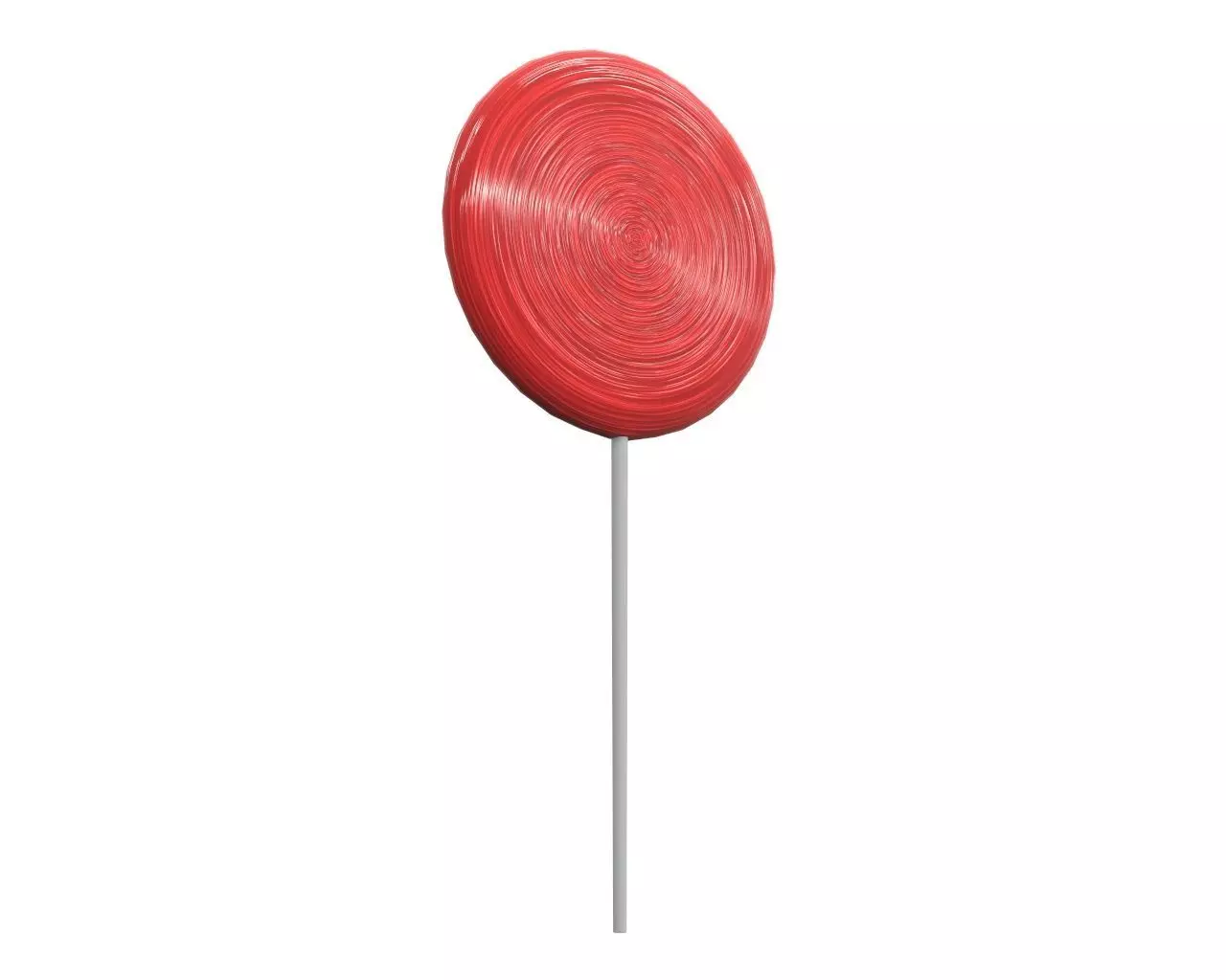 Round lollipop on stick 3D model_0