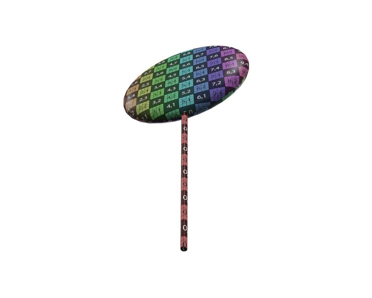 Round lollipop on stick 3D model_12