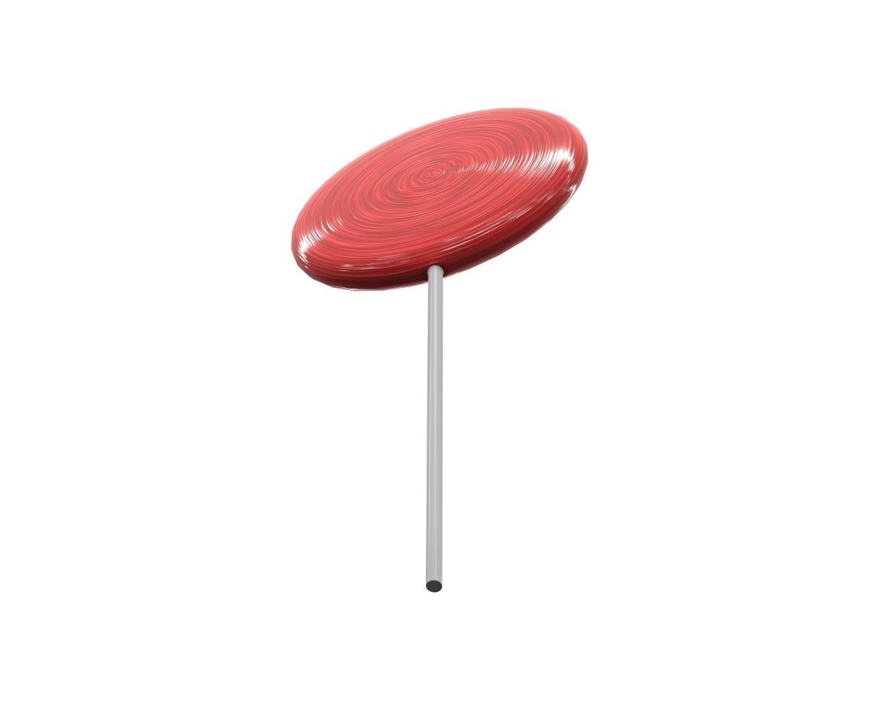 Round lollipop on stick 3D model_4