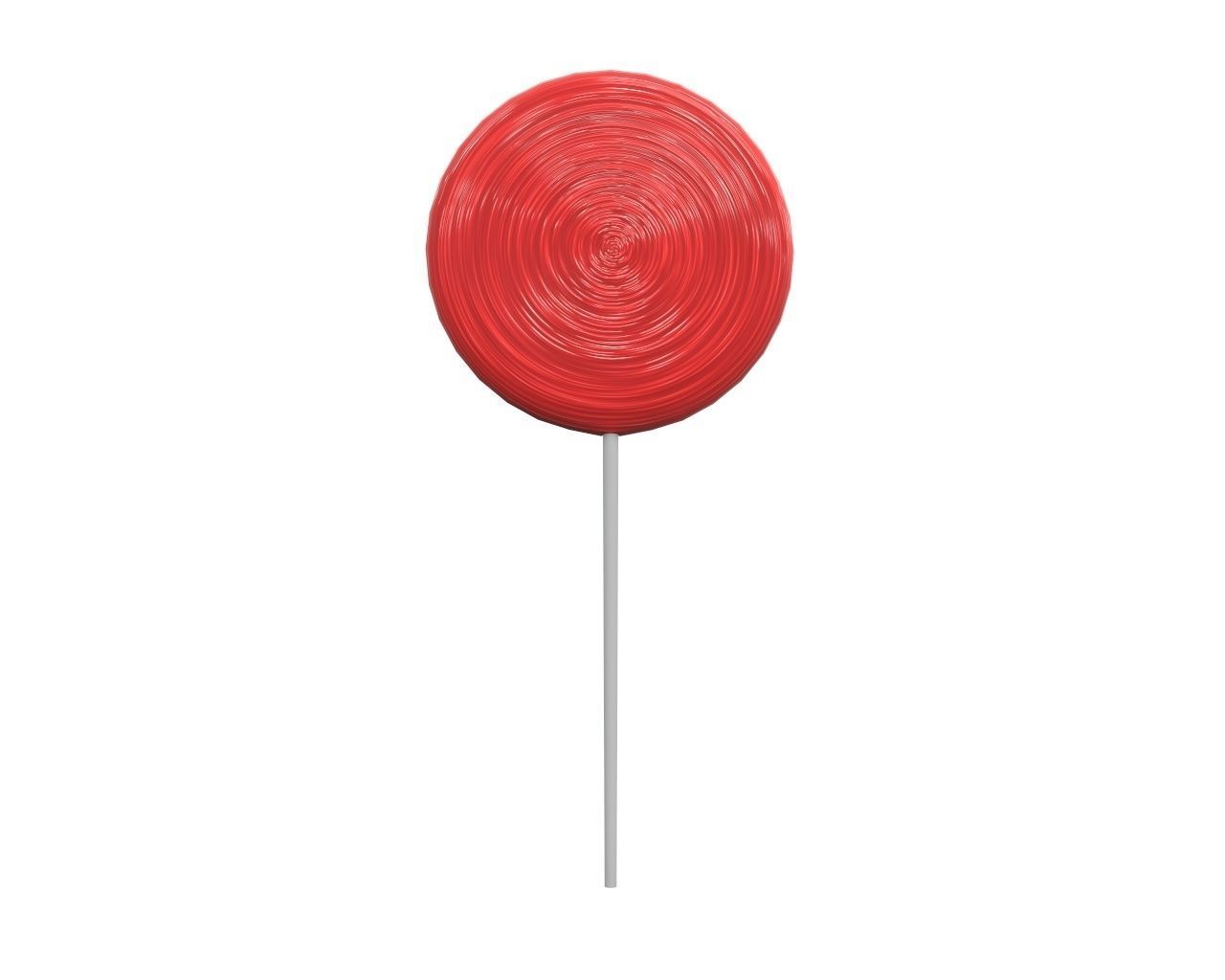 Round lollipop on stick 3D model_2