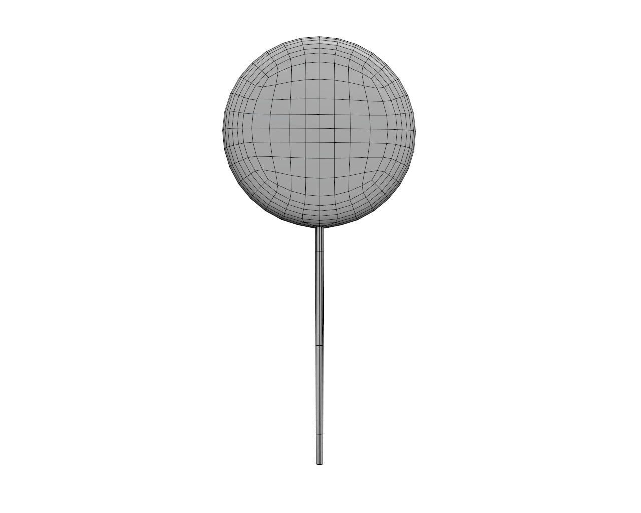 Round lollipop on stick 3D model_6