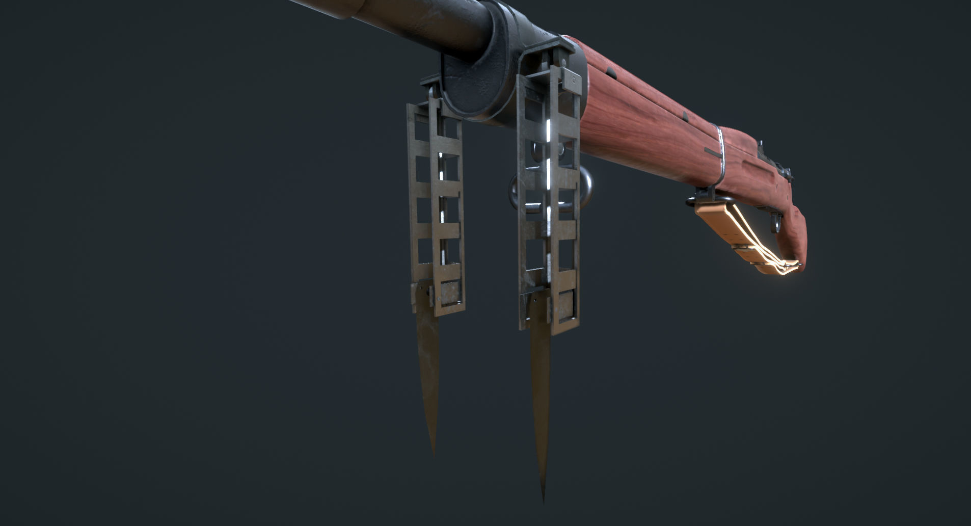 WW2 Springfield M1903 Sniper with Attachments Low-poly 3D model_16