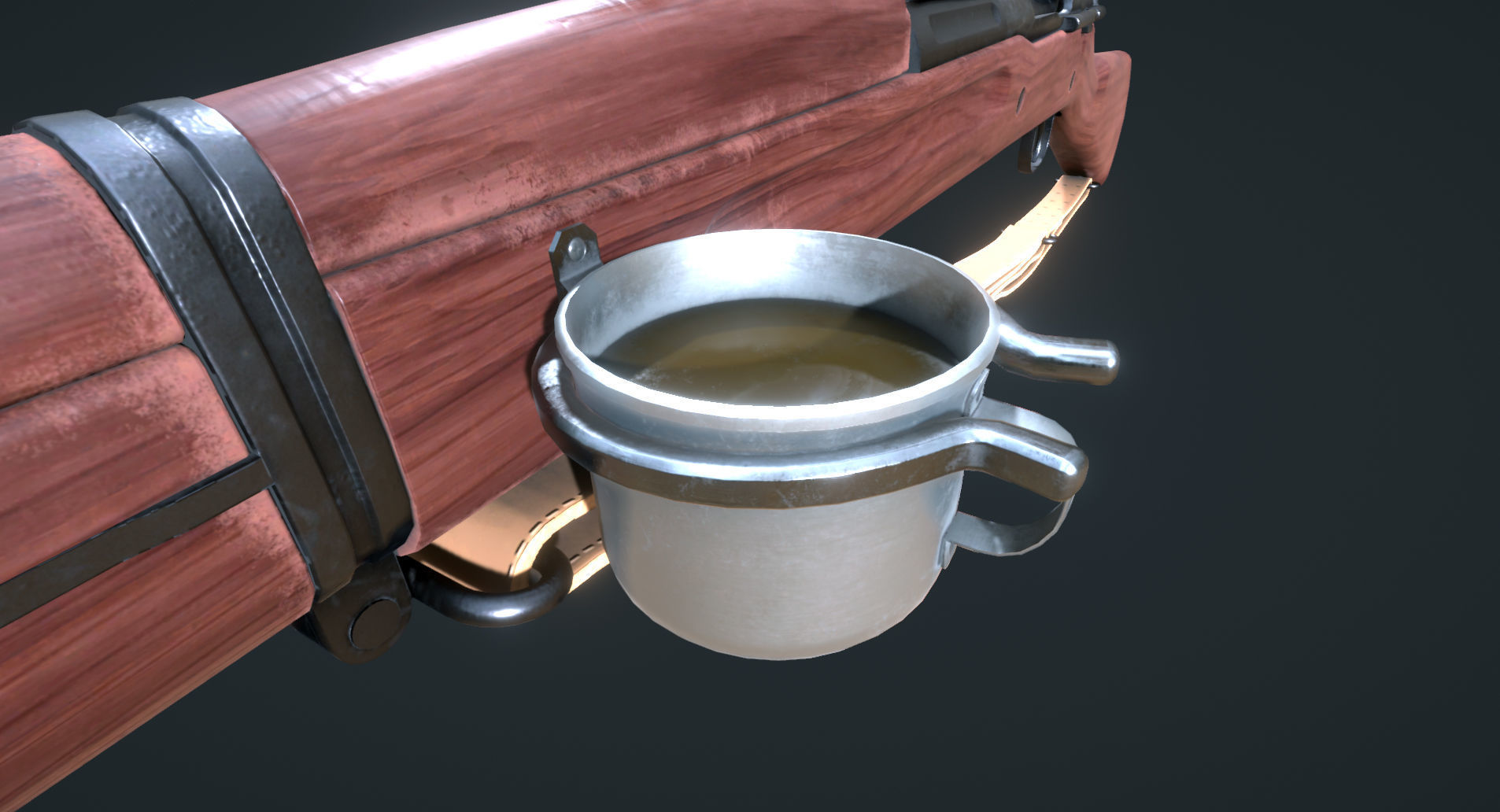 WW2 Springfield M1903 Sniper with Attachments Low-poly 3D model_15