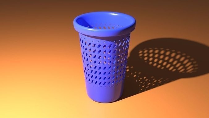 Trash Can  Low-poly 3D model