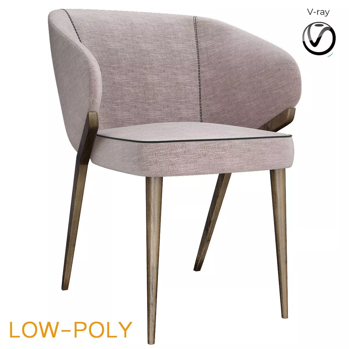 Bross Nora Dining Chair 3d model Low-poly 3D model