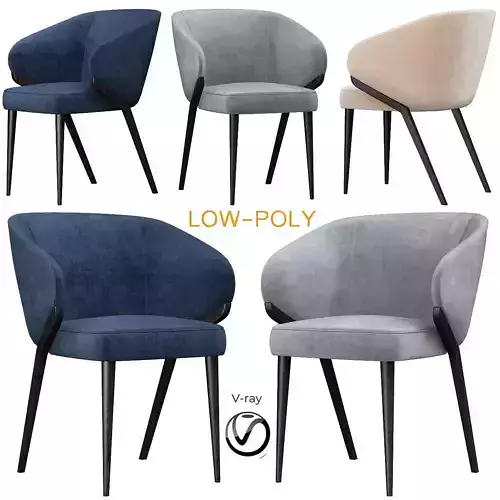 Bross Nora Dining Chair 3d model