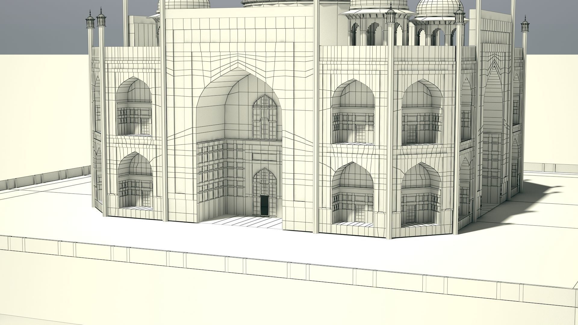 Taj Mahal  Low-poly 3D model_8