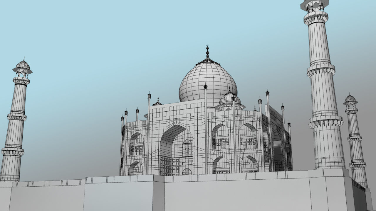 Taj Mahal  Low-poly 3D model_5