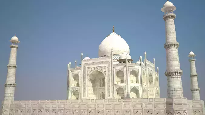 Taj Mahal  Low-poly 3D model