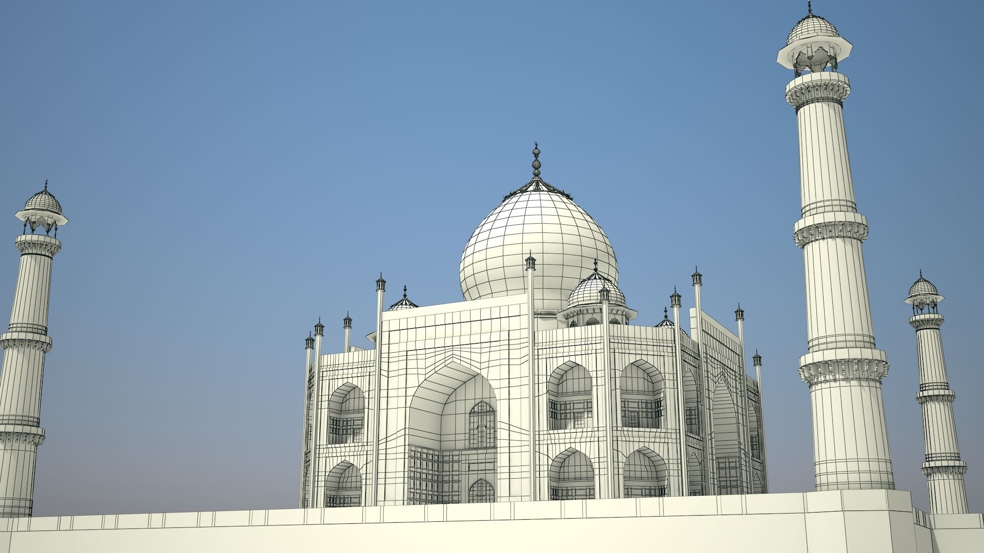 Taj Mahal  Low-poly 3D model_6