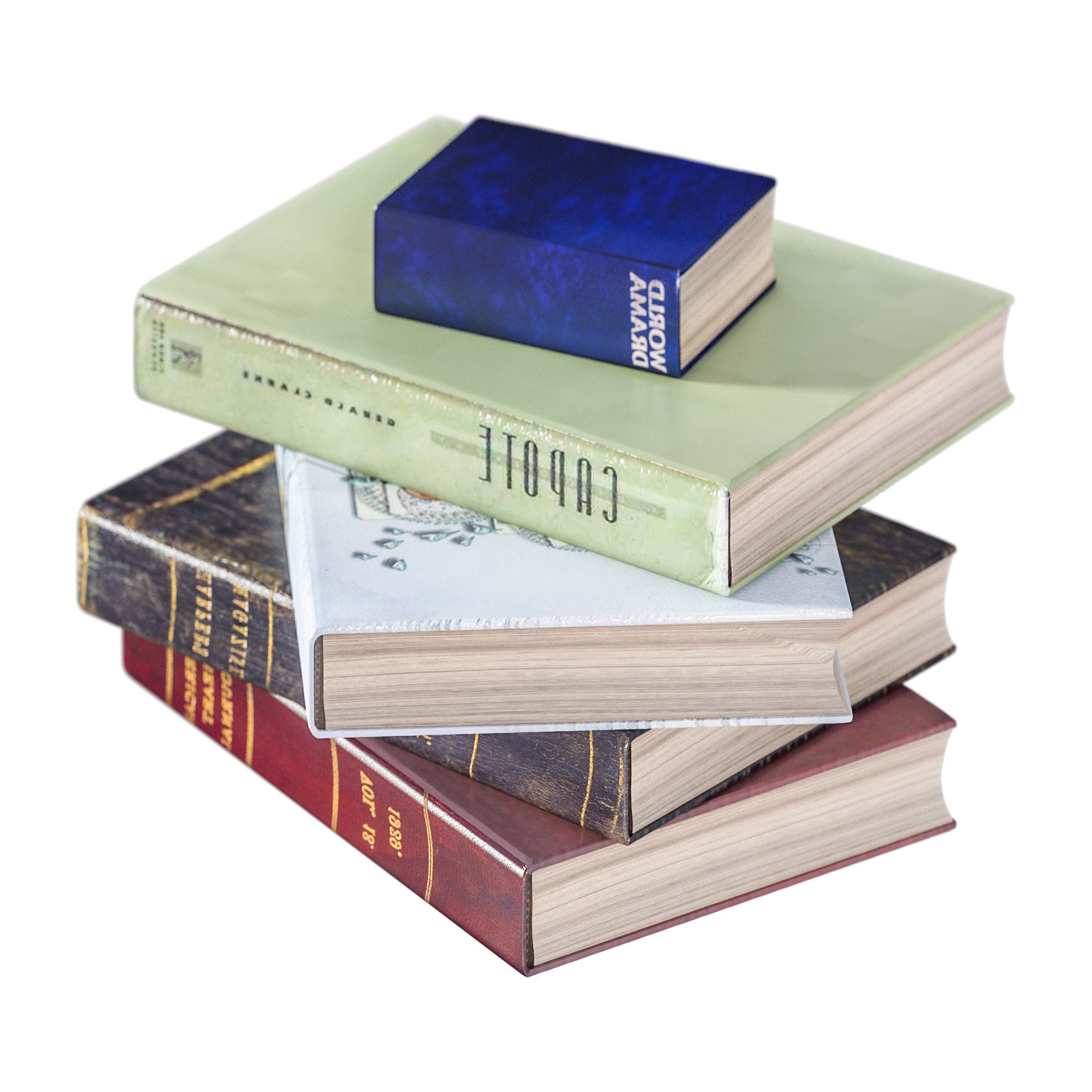 L3DV02G05 - books set 3D model_2
