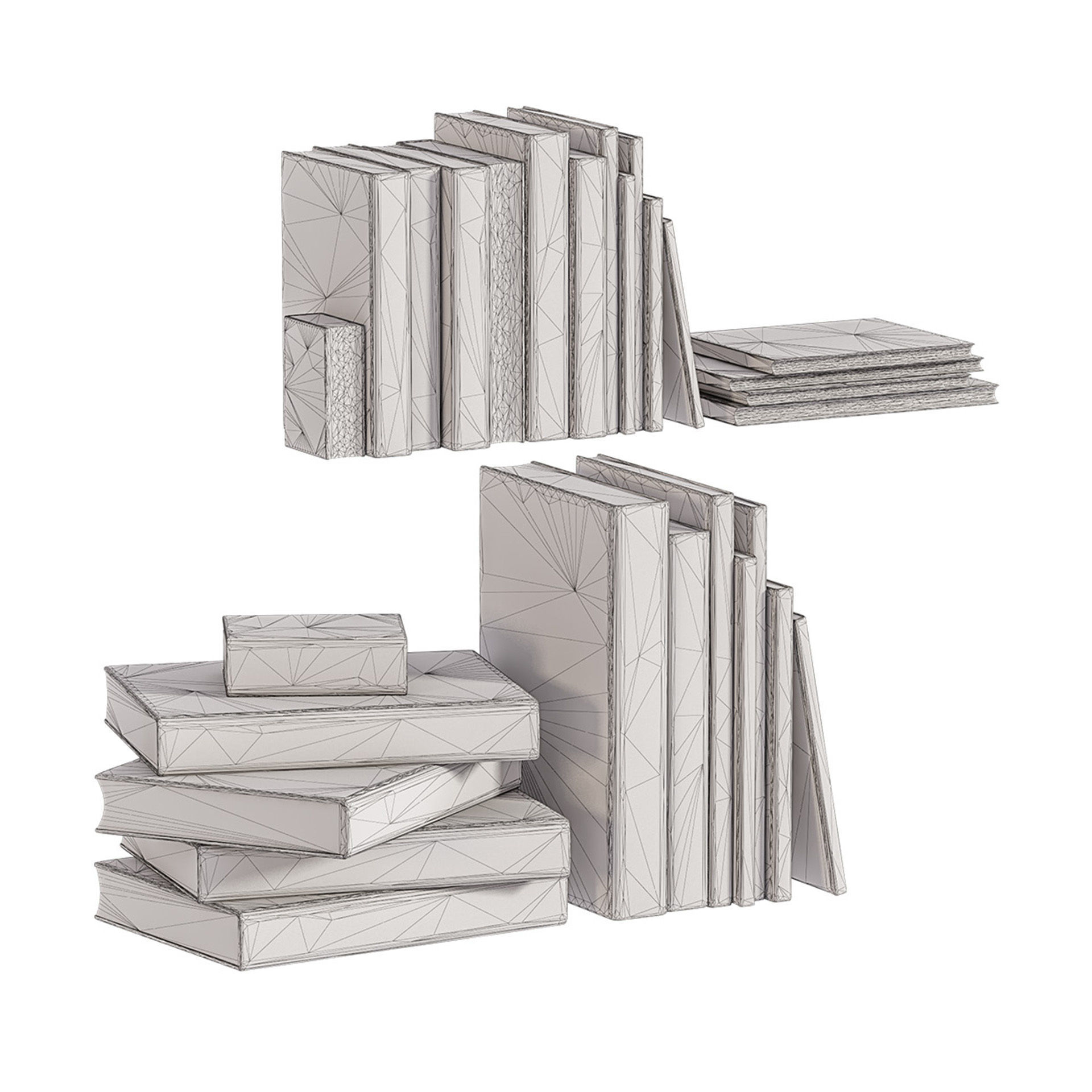 L3DV02G05 - books set 3D model_5