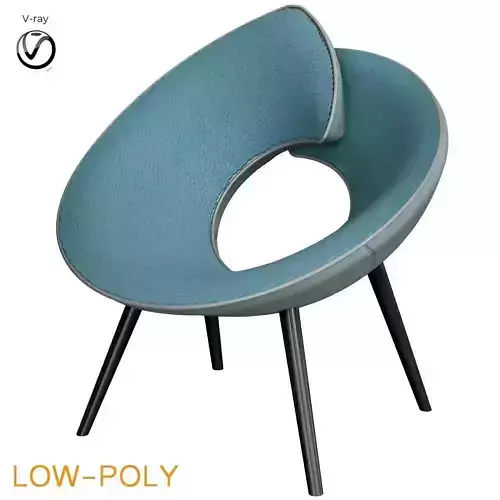 Lock Designer Stuhlsessel aus Stoff von Bonaldo 3d model