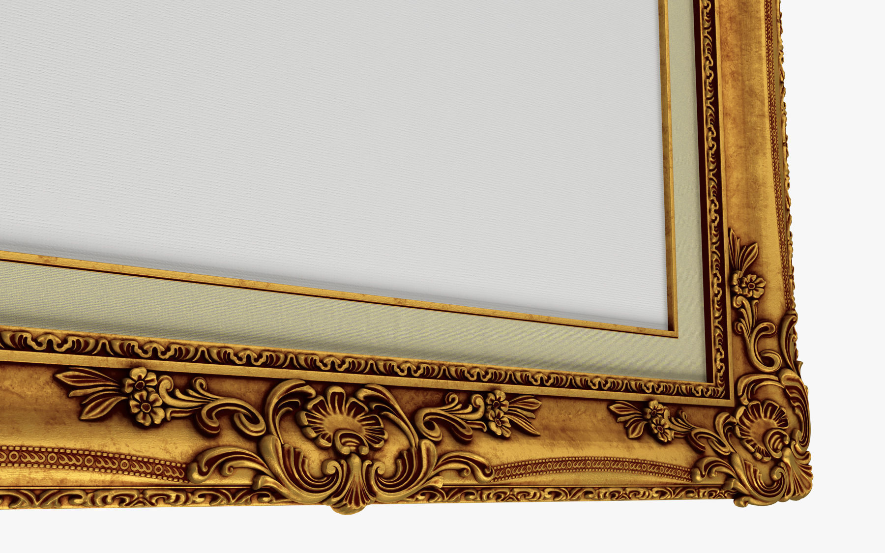 Frame picture gold v3 3D model_7