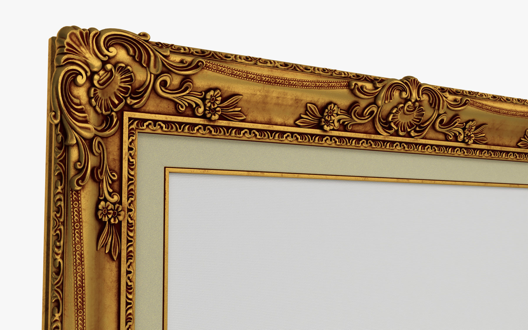 Frame picture gold v3 3D model_8