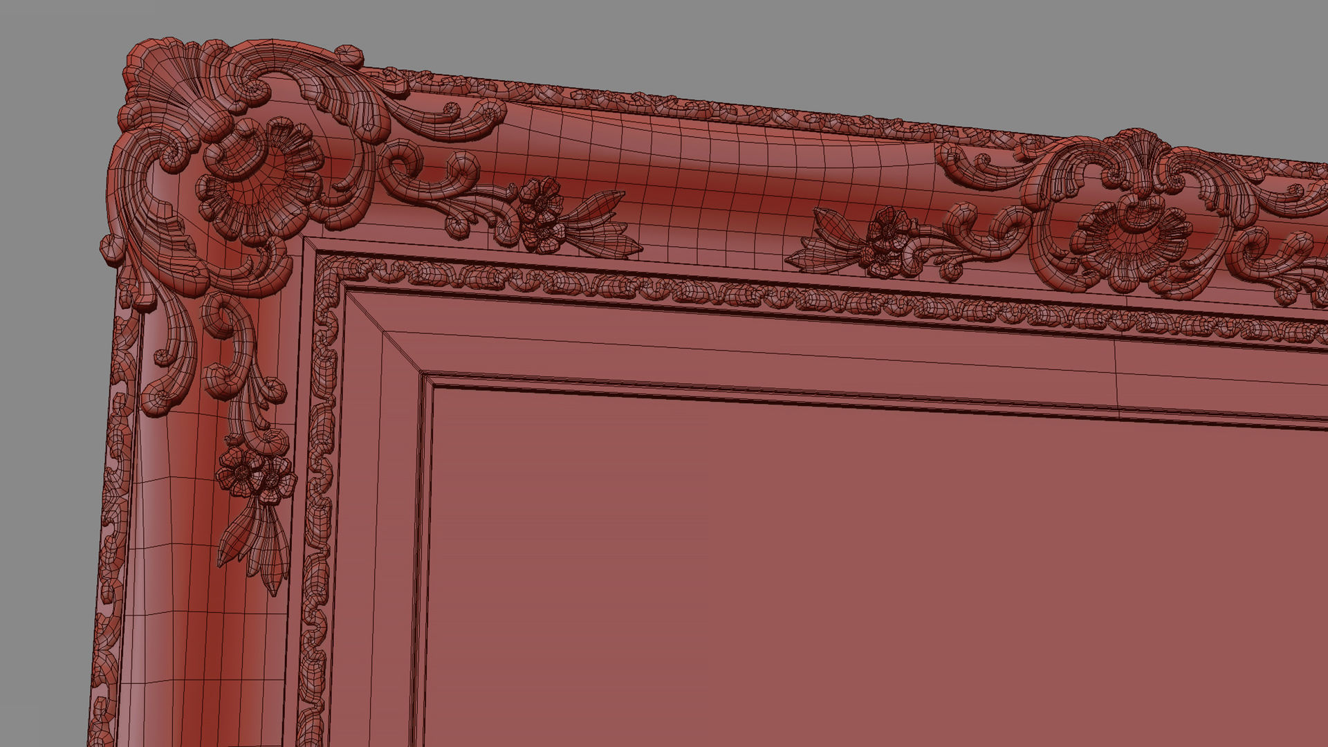 Frame picture gold v3 3D model_12