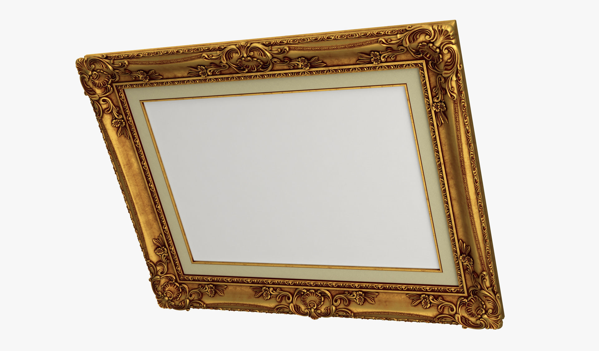 Frame picture gold v3 3D model_2