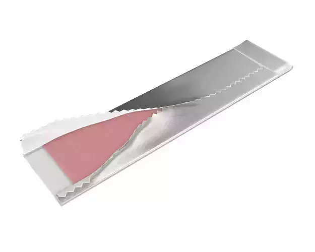 Chewing gum stick opened 01 3D model