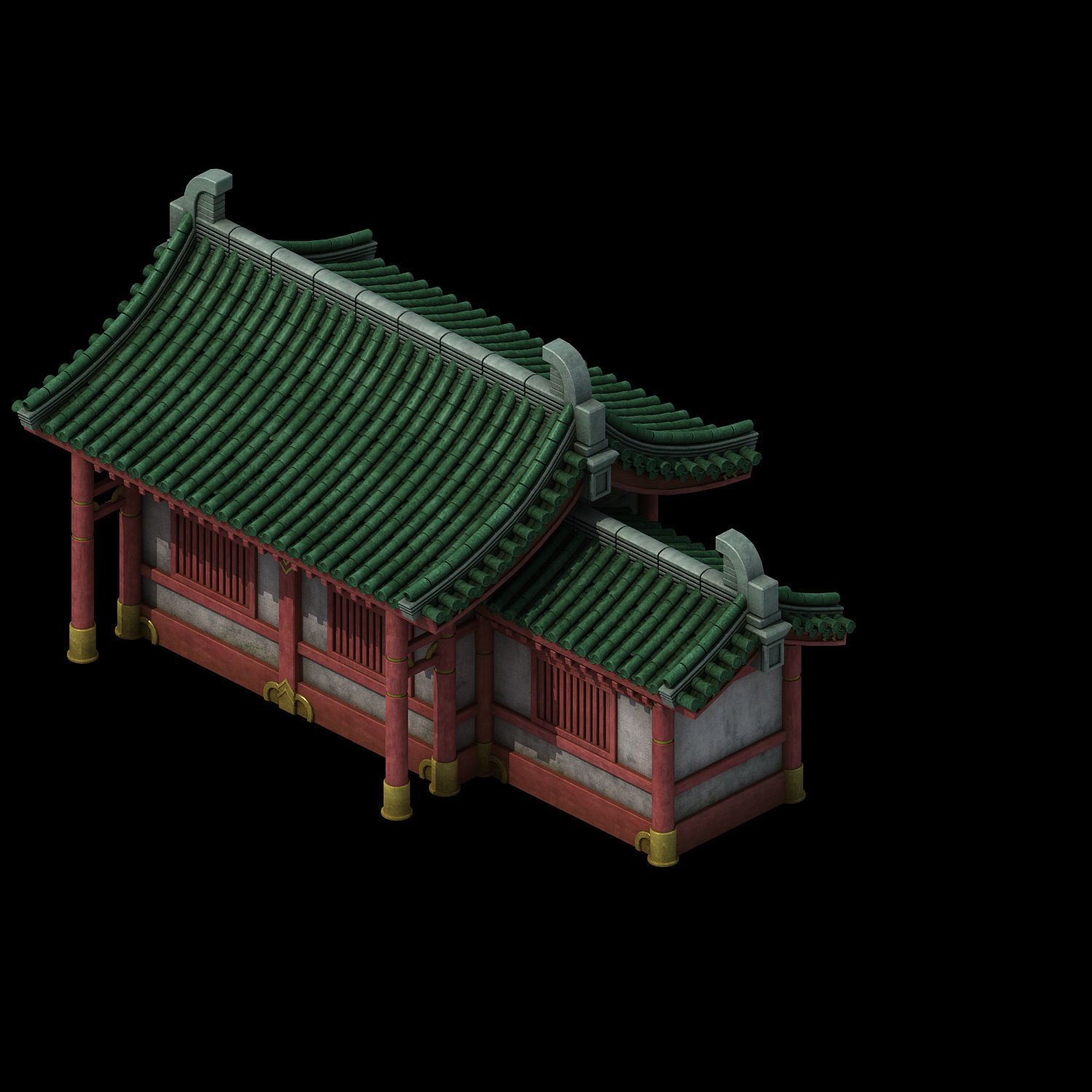 Game Building - Yan overlooking the house 01 3D model_1